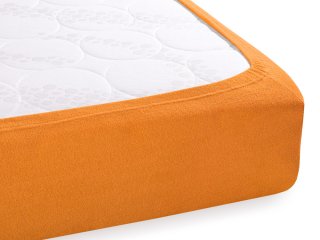 Froté napínacie prestieradlo na vysoký matrac FR-006 Oranžové - detail 1 - Biante.sk Froté napínacie prestieradlo na vysoký matrac FR-006 Oranžové - detail 1 - Biante.sk