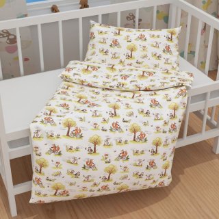 Detské bavlnené posteľné obliečky do postieľky Sandra SA-697 Líšky na bicykloch - zelené na bielom - detail 1 - Biante.sk Detské bavlnené posteľné obliečky do postieľky Sandra SA-697 Líšky na bicykloch - zelené na bielom - detail 1 - Biante.sk