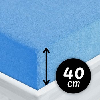 Froté napínací prostěradlo na extra vysokou matraci FR-015 Světle modré - Biante.cz Froté napínací prostěradlo na extra vysokou matraci FR-015 Světle modré - Biante.cz