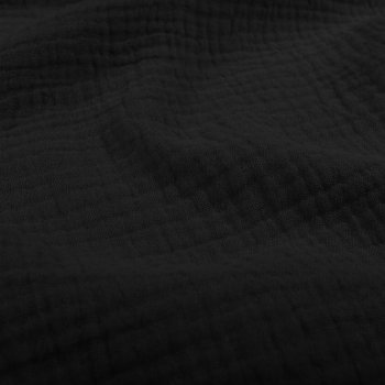 Mušelín dvojitá gázovina MSN-087 Černá - metráž šířka 140 cm - detail 1 - Biante.cz