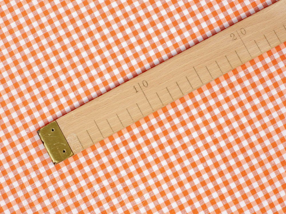 Dekorační látka Rebeka RE-006 Oranžovo-bílá kostka malá - šířka 140 cm - detail 4 - Biante.cz Dekorační látka Rebeka RE-006 Oranžovo-bílá kostka malá - šířka 140 cm - detail 4 - Biante.cz