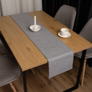 Dekorační běhoun na stůl BKT-551 Šedý režný - detail 1 - Biante.cz