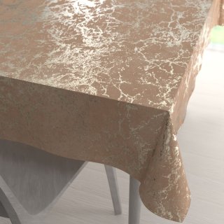 Velký sametový obdélníkový ubrus Isabela IBL-016 Zlatý mramor na pudrově béžovém - Biante.cz Velký sametový obdélníkový ubrus Isabela IBL-016 Zlatý mramor na pudrově béžovém - Biante.cz