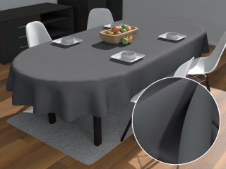 Dekorační oválný ubrus Rongo RG-076 Šedý - Biante.cz Dekorační oválný ubrus Rongo RG-076 Šedý - Biante.cz
