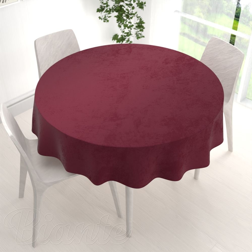 Velký sametový kulatý ubrus Velvet Premium SVP-010 Tmavě vínový - detail 1 - Biante.cz