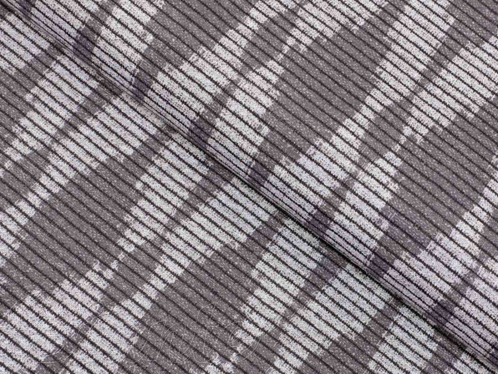 Dekorační látka Leona LN-047 Světle šedé obrazce a proužky - šířka 140 cm - detail 1 - Biante.cz