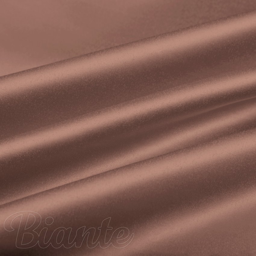 Látka polyesterový satén LUX-048 Bronzově hnědá - šířka 150 cm - Biante.cz