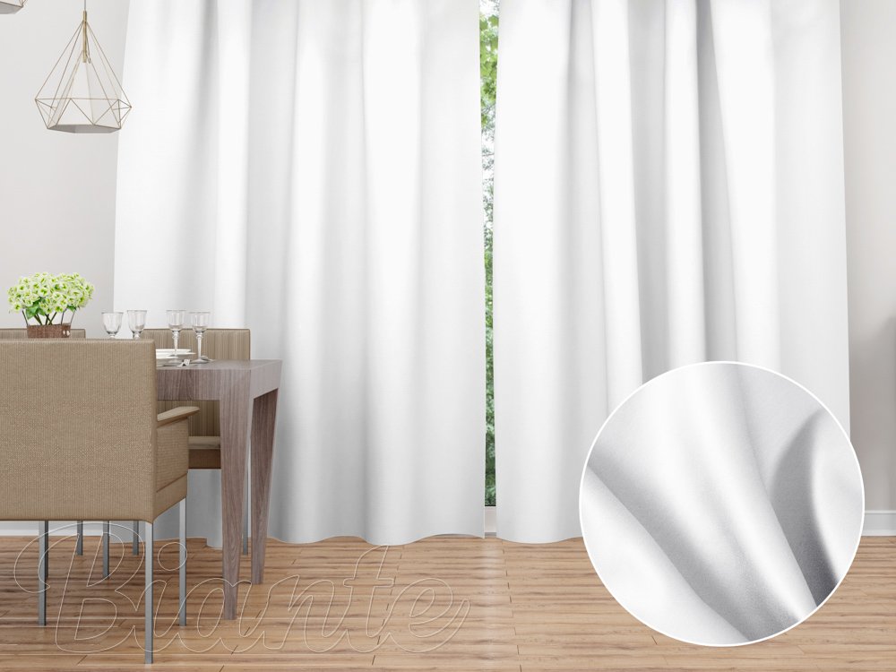 Dekorační závěs TF-027 Bílý bez vzoru - š. 300 cm - Biante.cz
