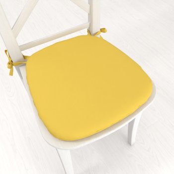 Oblý podsedák Rongo RG-090 Světle žlutý - 39x37x3 cm - Biante.cz Oblý podsedák Rongo RG-090 Světle žlutý - 39x37x3 cm - Biante.cz