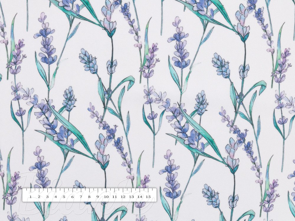 Teflonová látka na ubrusy TF-088 Levandule na bílém - šířka 155 cm - detail 6 - Biante.cz Teflonová látka na ubrusy TF-088 Levandule na bílém - šířka 155 cm - detail 6 - Biante.cz