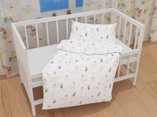 Dětské bavlněné povlečení do postýlky Sandra SA-374 Pandy lišky a zajíčci s balónky - detail 1 - Biante.cz Dětské bavlněné povlečení do postýlky Sandra SA-374 Pandy lišky a zajíčci s balónky - detail 1 - Biante.cz