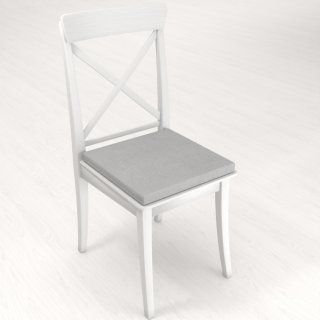 Čtvercový podsedák z imitace broušené kůže Alcantara ALC-020 Světlý béžovošedý - 38x38x3 cm - detail 1 - Biante.cz