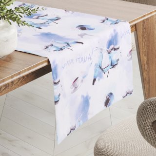 Bavlněný běhoun na stůl Sandra SA-289 Viva Italia modrá - Biante.cz Bavlněný běhoun na stůl Sandra SA-289 Viva Italia modrá - Biante.cz