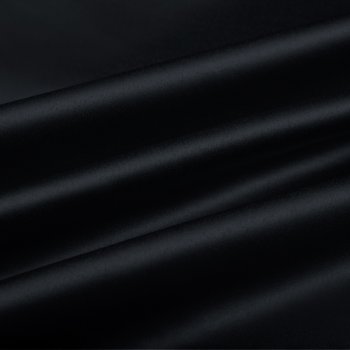 Látka polyesterový satén LUX-026 Černá - šířka 150 cm