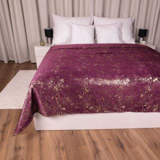 Sametový přehoz na postel Isabela IBL-006 Gold Design vínový - Biante.cz Sametový přehoz na postel Isabela IBL-006 Gold Design vínový - Biante.cz