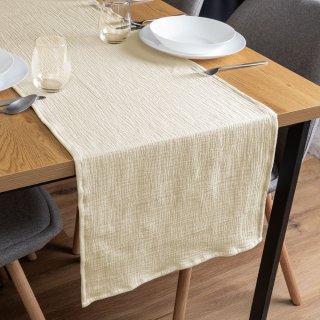 Mušelínový běhoun na stůl MSN-080 Krémový - Biante.cz
