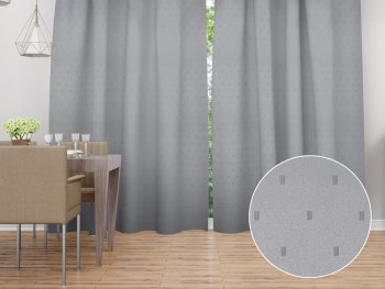 Dekorační závěs TF-080 Obdélníčky na šedém - Biante.cz