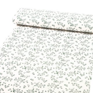 Bavlněná látka/plátno Sandra SA-680 Tmavě zelené kvítí na bílém - šířka 140 cm - detail 1 - Biante.cz Bavlněná látka/plátno Sandra SA-680 Tmavě zelené kvítí na bílém - šířka 140 cm - detail 1 - Biante.cz