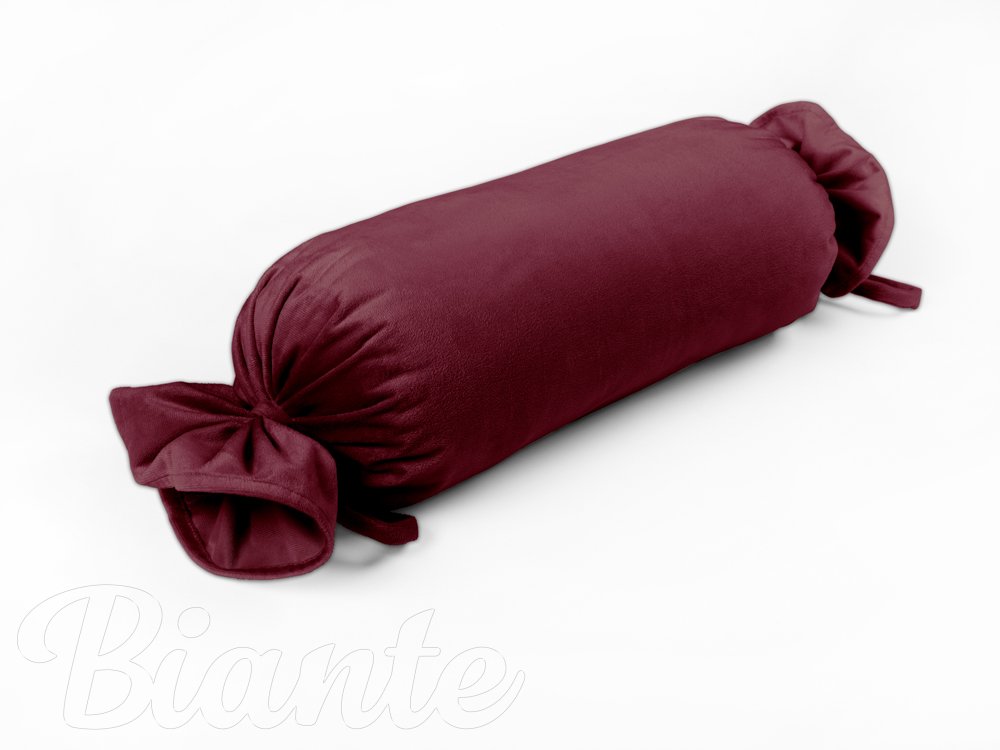 Sametový polštář válec bonbon Velvet Premium SVP-010 Tmavě vínový - Biante.cz Sametový polštář válec bonbon Velvet Premium SVP-010 Tmavě vínový - Biante.cz