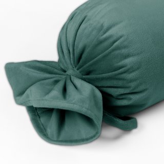 Zamatový vankúš valec bonbon Velvet Prémium SVP-022 Ľadovo zelený - detail 1 - Biante.sk