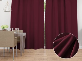 Sametový závěs na míru Velvet Premium SVP-010 Tmavě vínový - Biante.cz