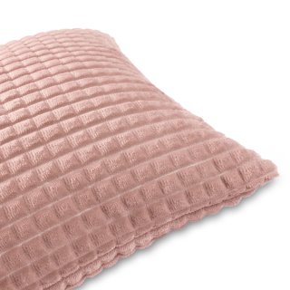 Dekoračná obliečka na vankúš Minky kocky MKK-003 Púdrovo ružová - detail 1 - Biante.sk Dekoračná obliečka na vankúš Minky kocky MKK-003 Púdrovo ružová - detail 1 - Biante.sk