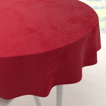 Sametový kulatý ubrus Velvet Premium SVP-038 Sytě červený - Biante.cz