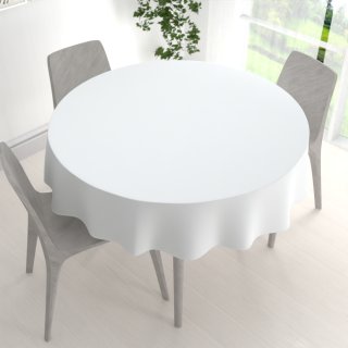 Velký teflonový kulatý ubrus TF-027 Bílý bez vzoru - detail 1 - Biante.cz Velký teflonový kulatý ubrus TF-027 Bílý bez vzoru - detail 1 - Biante.cz