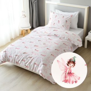 Dětské bavlněné ložní povlečení Sandra SA-684 Růžové víly na bílém - Biante.cz Dětské bavlněné ložní povlečení Sandra SA-684 Růžové víly na bílém - Biante.cz