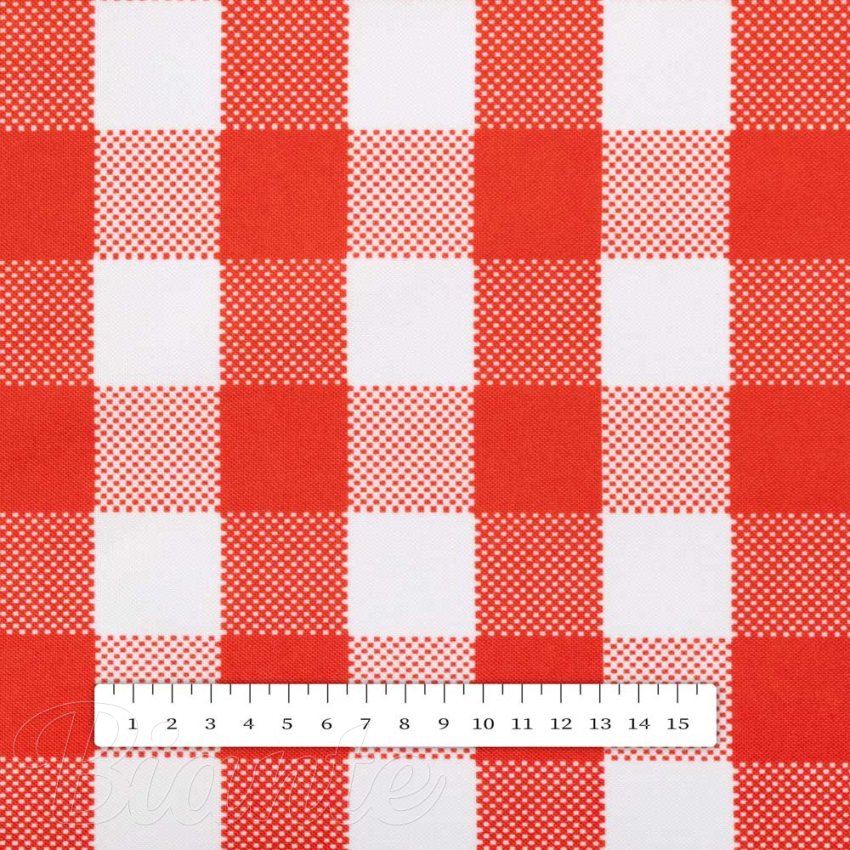 Teflonová látka na ubrusy TF-071 Červeno-bílá kostka - šířka 155 cm - detail 7 - Biante.cz