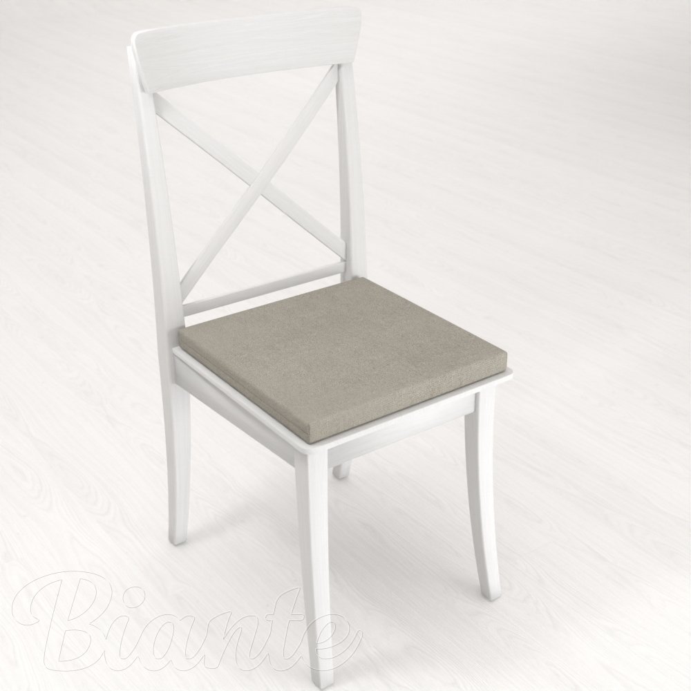 Štvorcový podsedák z imitácie brúsenej kože Alcantara ALC-014 Svetlo sivý - 38x38x3 cm - detail 1 - Biante.sk