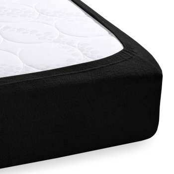 Froté napínací prostěradlo na vysokou matraci FR-030 Černé - detail 1 - Biante.cz Froté napínací prostěradlo na vysokou matraci FR-030 Černé - detail 1 - Biante.cz
