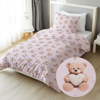Dětské bavlněné ložní povlečení Sandra SA-723 Medvídci se srdíčky na fialkovém - Biante.cz Dětské bavlněné ložní povlečení Sandra SA-723 Medvídci se srdíčky na fialkovém - Biante.cz
