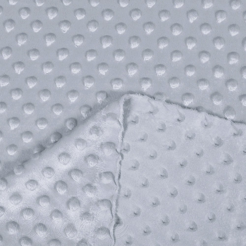 Dětská látka Minky 3D puntíky MKP-050 Stříbrnošedá - šířka 150 cm - detail 3 - Biante.cz