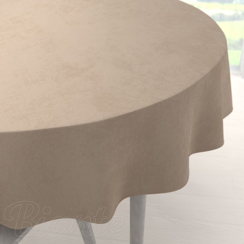 Velký sametový kulatý ubrus Velvet Premium SVP-042 Béžovohnědý - Biante.cz