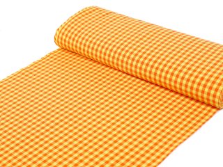 Bavlněná látka Olivia OL-006 Oranžovo-žlutá kostka malá- šířka 150 cm - detail 1 - Biante.cz Bavlněná látka Olivia OL-006 Oranžovo-žlutá kostka malá- šířka 150 cm - detail 1 - Biante.cz