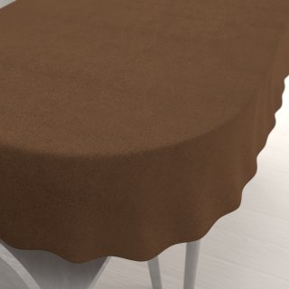 Oválny obrus/imitácia brúsenej kože Alcantara ALC-022 Hnedý - Biante.sk