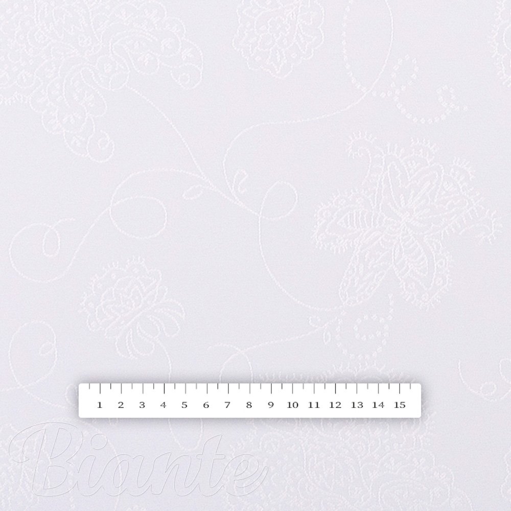 Teflónová látka na obrusy TF-139 Kvetované ornamenty na studenom bielom - šírka 170 cm - detail 5 - Biante.sk