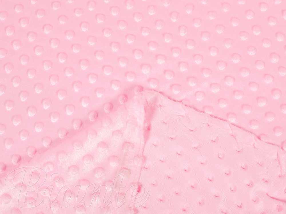 Dětská látka Minky 3D puntíky MKP-035 Světle růžová - šířka 150 cm - detail 3 - Biante.cz Dětská látka Minky 3D puntíky MKP-035 Světle růžová - šířka 150 cm - detail 3 - Biante.cz