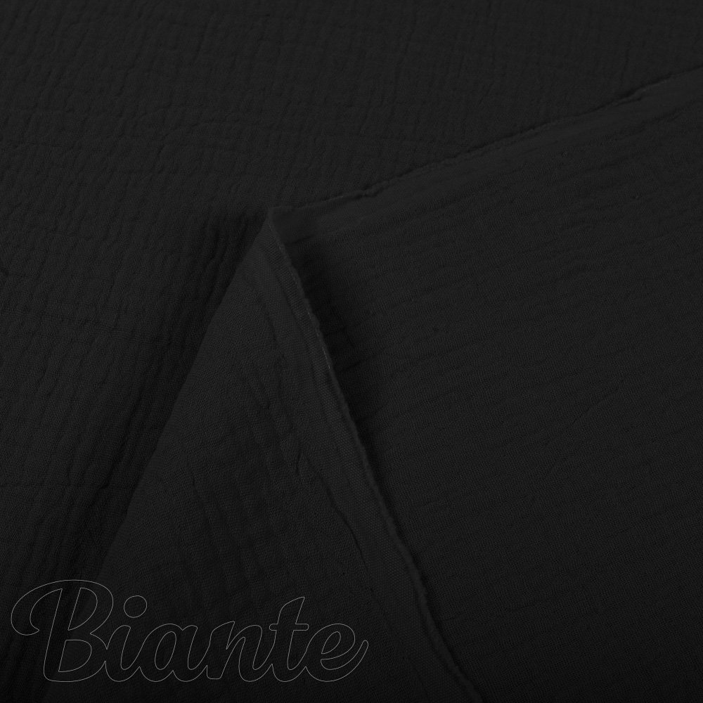 Mušelín dvojitá gázovina MSN-087 Černá - metráž šířka 140 cm - detail 3 - Biante.cz