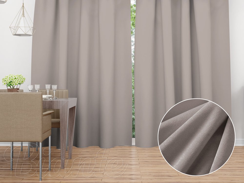 Sametový závěs Velvet Premium SVP-015 Latte - šířka 135 cm - Biante.cz