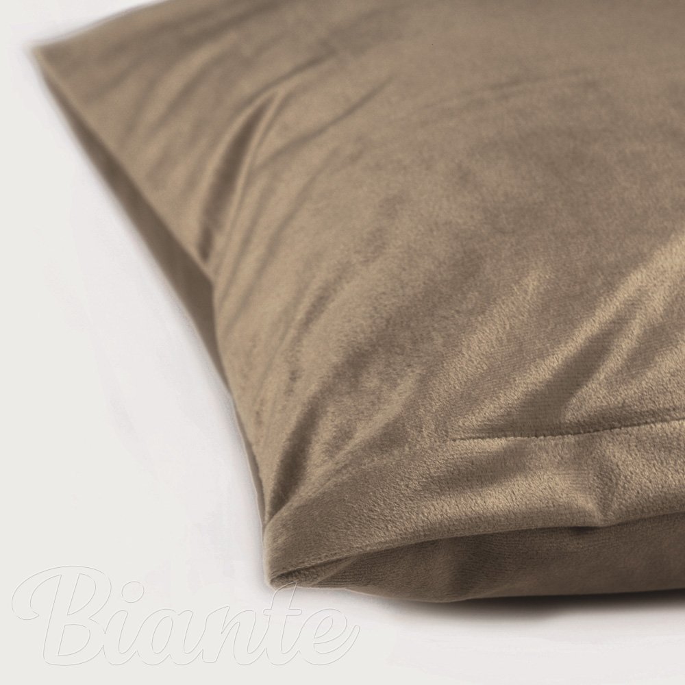 Sametový povlak na polštář Velvet Premium SVP-034 Kávově hnědý - detail 2 - Biante.cz
