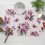 Bavlněné prostírání na stůl Sandra SA-623 Lila orchideje na bílém - Biante.cz