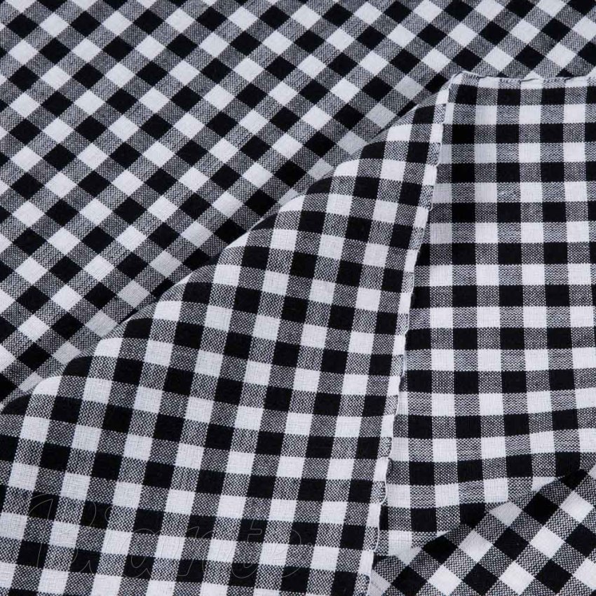 Bavlnená látka Olivia OL-015 Čierno-biela kocka malá - šírka 150 cm - detail 3 - Biante.sk