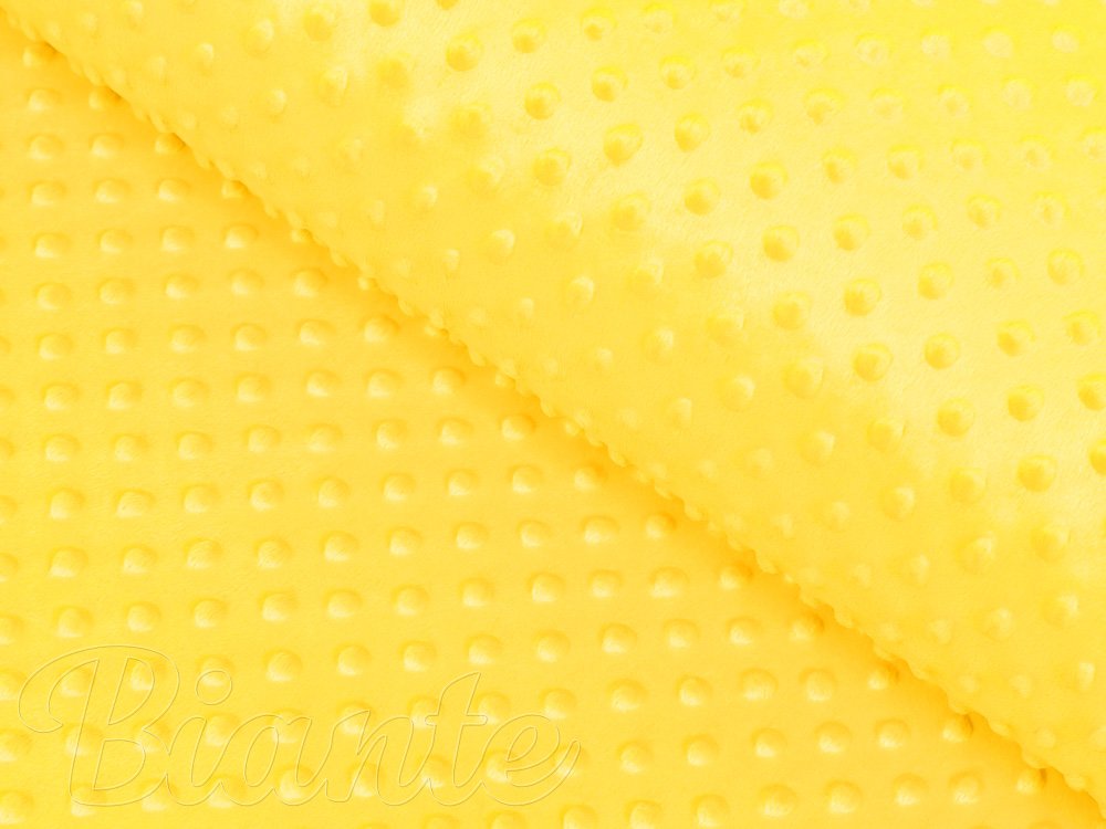 Dětská látka Minky 3D puntíky MKP-015 Sytě žlutá - šířka 150 cm - Biante.cz Dětská látka Minky 3D puntíky MKP-015 Sytě žlutá - šířka 150 cm - Biante.cz