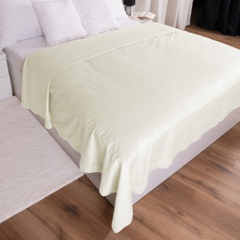 Sametový přehoz na postel Velvet Premium SVP-003 Smetanový - detail 1 - Biante.cz