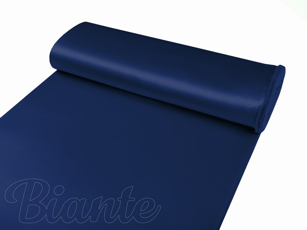 Látka polyesterový satén LUX-L047 Námořnická modrá - šířka 150 cm - detail 3 - Biante.cz Látka polyesterový satén LUX-L047 Námořnická modrá - šířka 150 cm - detail 3 - Biante.cz