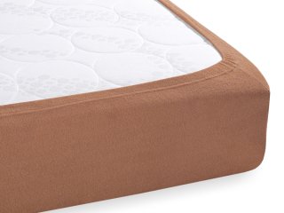 Froté napínacie prestieradlo na extra vysoký matrac FR-023 Orieškovo hnedé - detail 1 - Biante.sk Froté napínacie prestieradlo na extra vysoký matrac FR-023 Orieškovo hnedé - detail 1 - Biante.sk