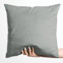Sametový povlak na polštář Velvet Premium SVP-046 Světle šedý - Biante.cz