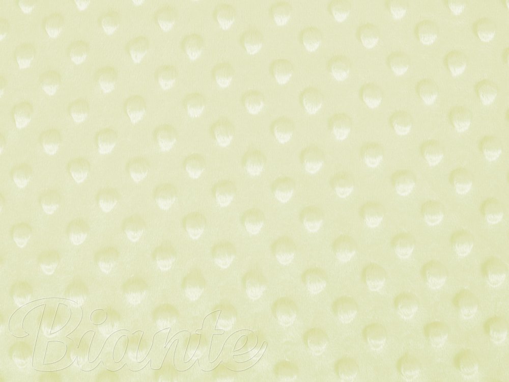 Dětská látka Minky 3D puntíky MKP-043 Pastelově žlutozelená - šířka 150 cm - detail 6 - Biante.cz